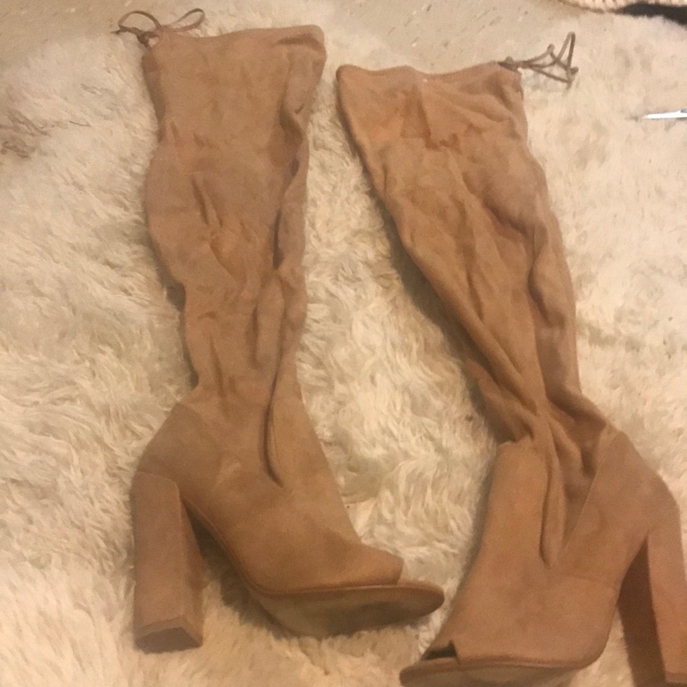 Suede Steve Madden over the knee boots